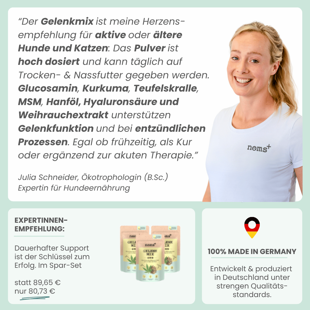 
                  
                    Gelenkmix Sensitiv & vegan für Hunde und Katzen mit Teufelskralle, Kurkuma & Glucosamin
                  
                