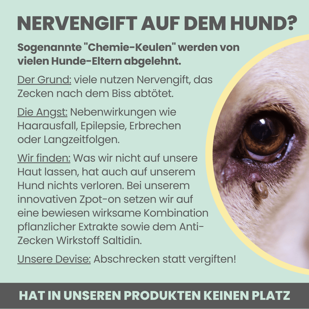 
                  
                    Zpot-on für Hunde gegen Zecken, Flöhe, Milben & Mücken
                  
                
