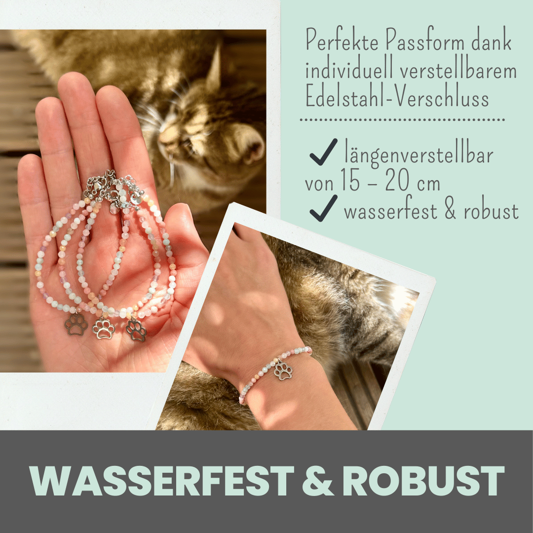 
                  
                    Handgefertigtes Tierschutz-Armband aus Natursteinen
                  
                