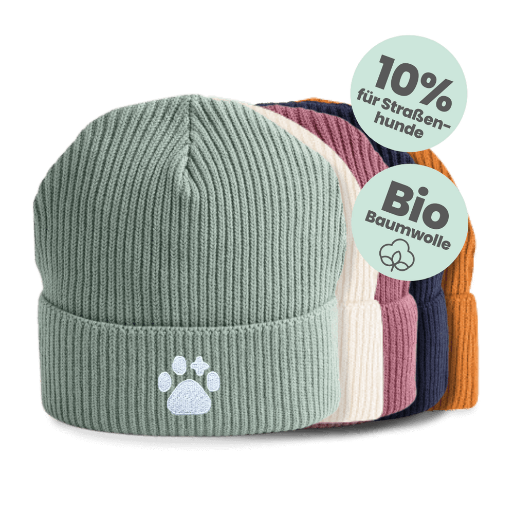 Tierschutz-Beanie aus Bio-Baumwolle