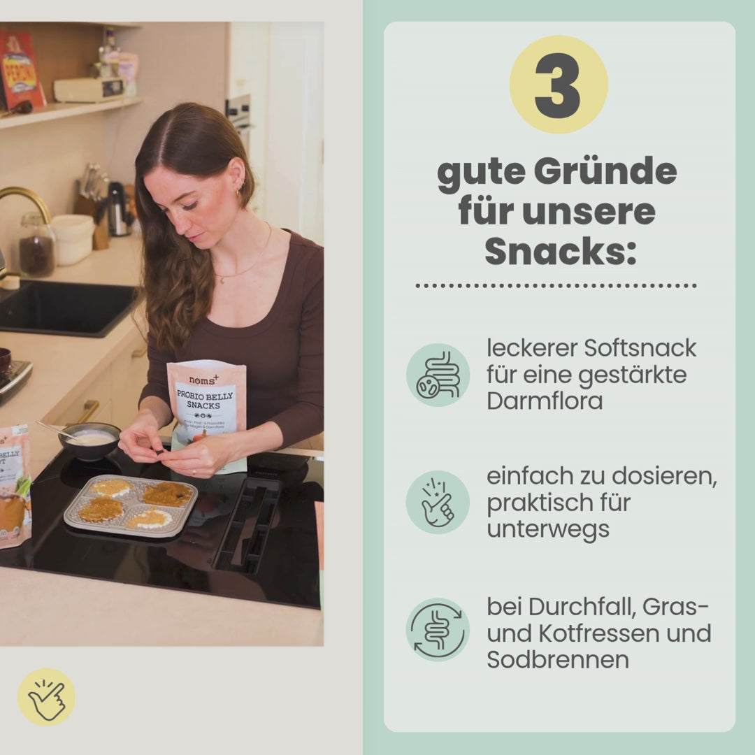
                  
                    Laden und Abspielen von Videos im Galerie-Viewer, Probio Belly Snacks für Hunde mit BIOTICS³-Komplex: Präbiotika, Probiotika &amp;amp; Postbiotika
                  
                