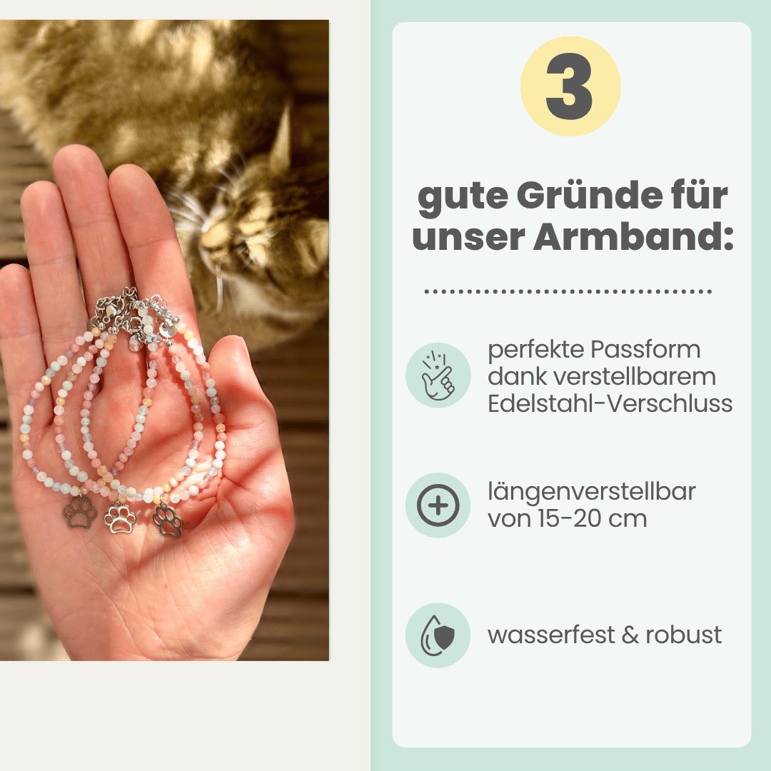 
                  
                    Handgefertigtes Tierschutz-Armband aus Natursteinen
                  
                