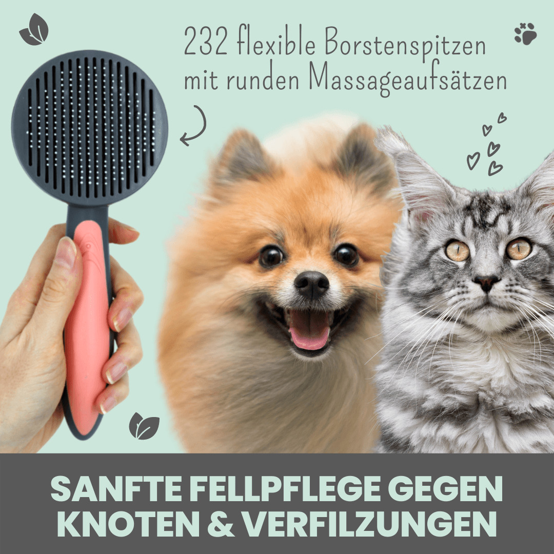 
                  
                    Fellfee für Hunde & Katzen: selbstreinigende one click & clean Zupfbürste
                  
                
