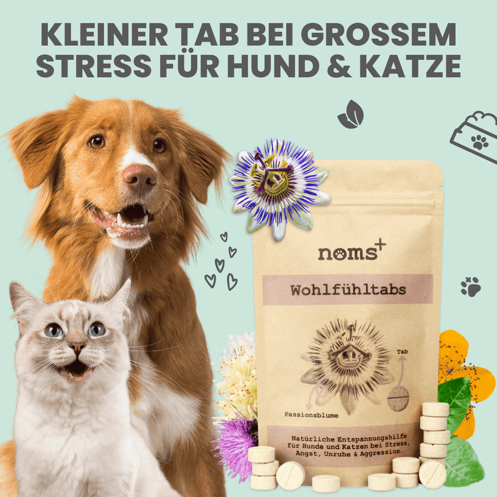 
                  
                    Wohlfühltabs für Hunde bei Stress, Angst, Unruhe und Hyperaktivität
                  
                